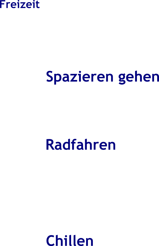 Spazieren gehen Radfahren Chillen Freizeit